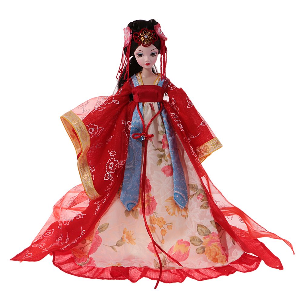 marque generique - Flexible 10 Joints Vinyl Body Costume Doll Chinese Style Bride Doll Kid Toy - Poupons