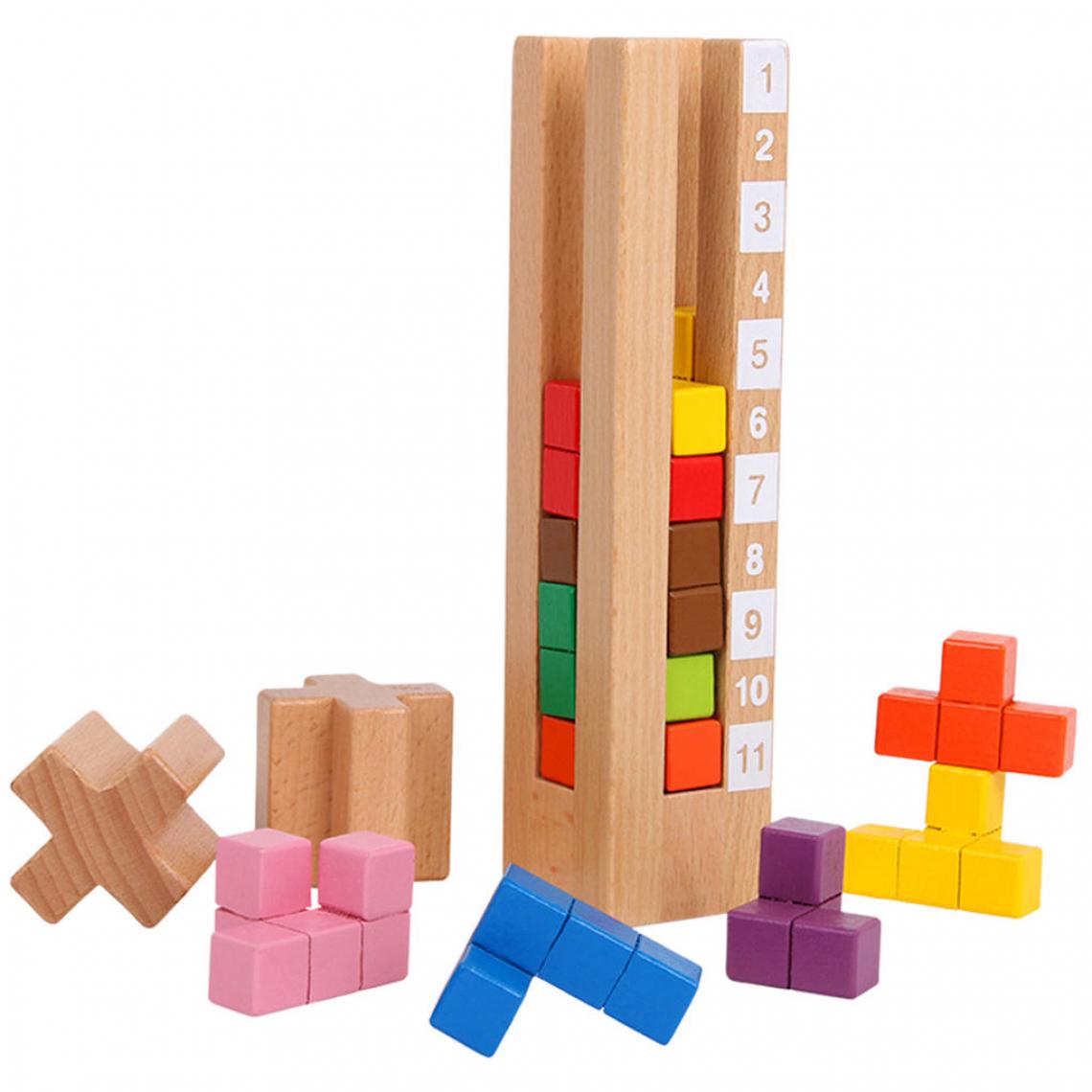 marque generique - jouet empilage puzzle bois montessori - Maisons de poupées