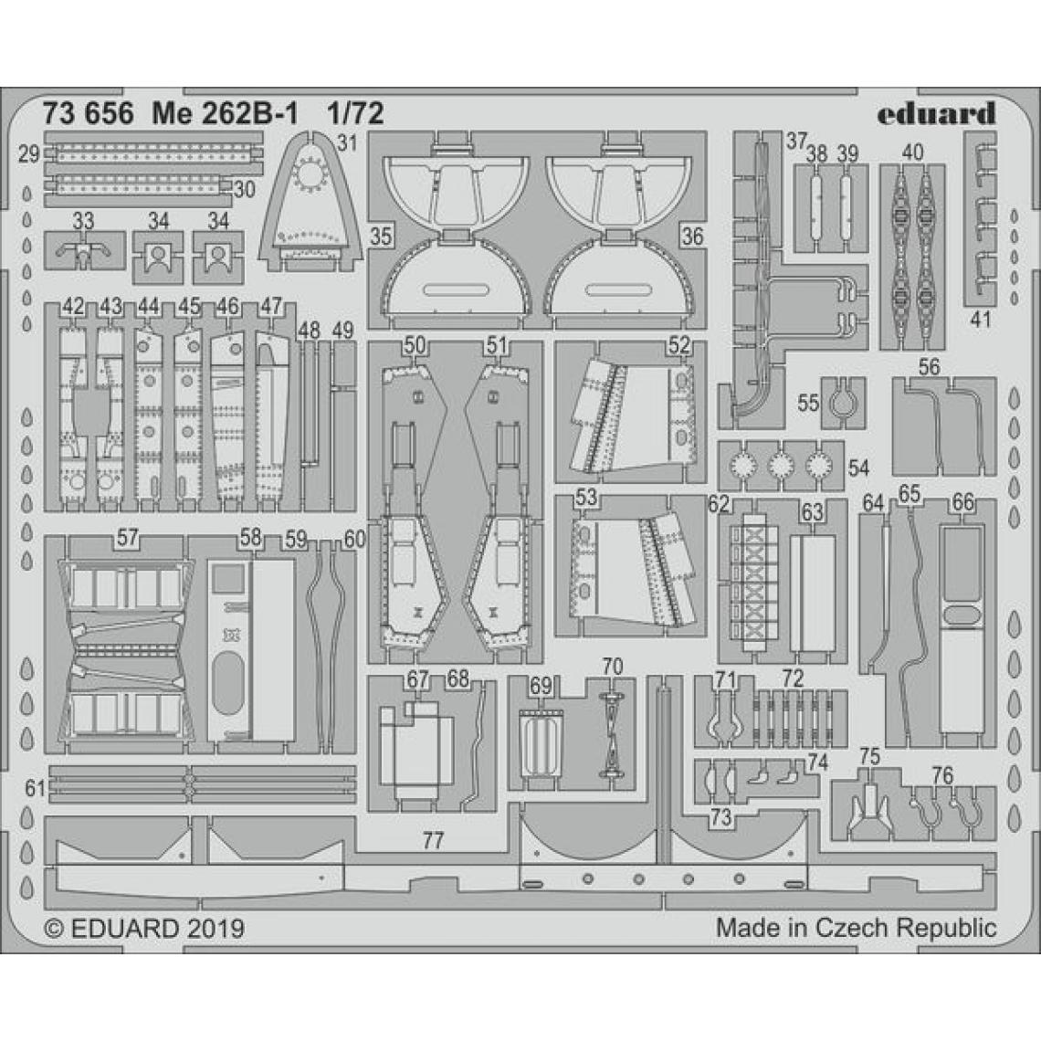 Eduard - Me 262B-1 for Airfix - 1:72e - Eduard Accessories - Accessoires et pièces