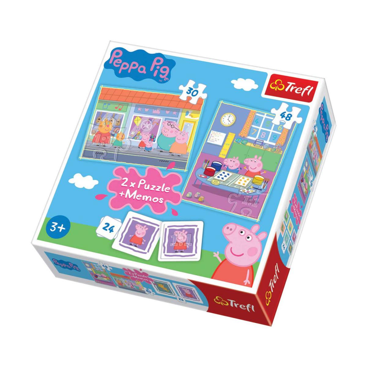Imagin - 2 Puzzles Peppa Pig et un mémo - + 3 ans - 30/48 pièces - Puzzles Enfants