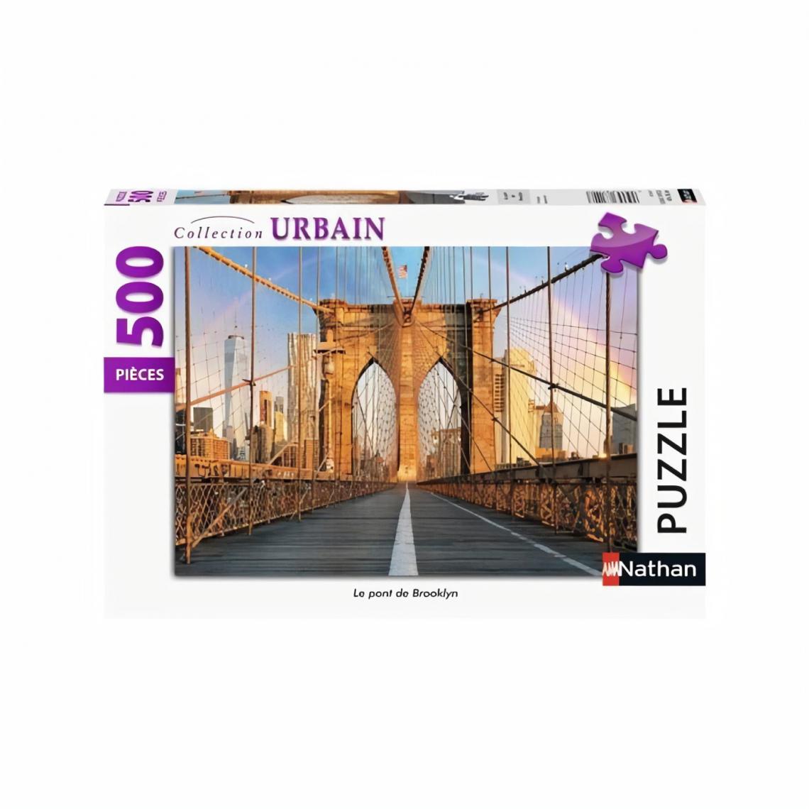 Nathan - Puzzle N 500 p - Le pont de Brooklyn - Animaux