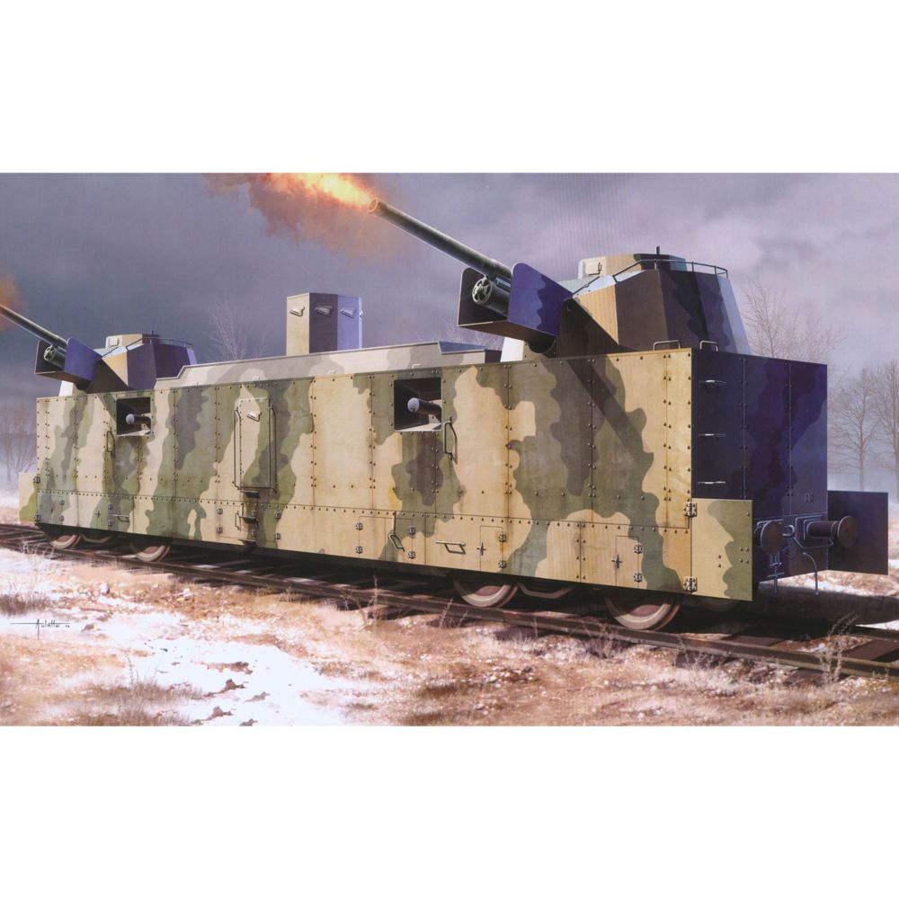 Trumpeter - Maquette Matériel Militaire : Wagon blindé soviétique type PL-37 - Voitures