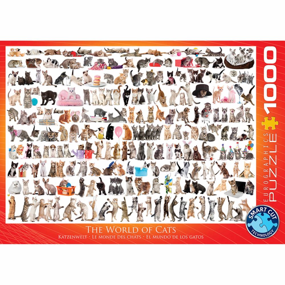 Eurographics - Puzzle 1000 pièces : Le monde des chats - Animaux