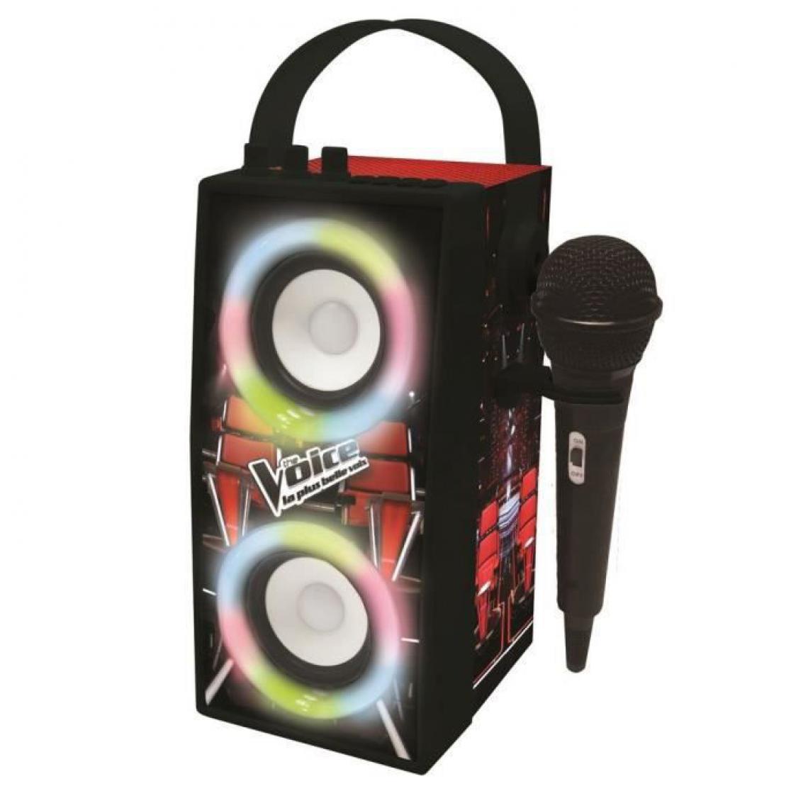 lexibook - THE VOICE - Enceinte Tendance Bluetooth - Portable avec micro et effets lumineux - Radio, lecteur CD/MP3 enfant