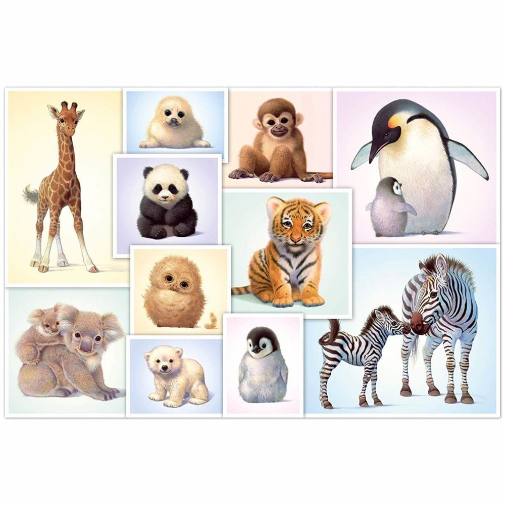 Schmidt - Puzzle 200 pièces : Bébés animaux sauvages - Animaux