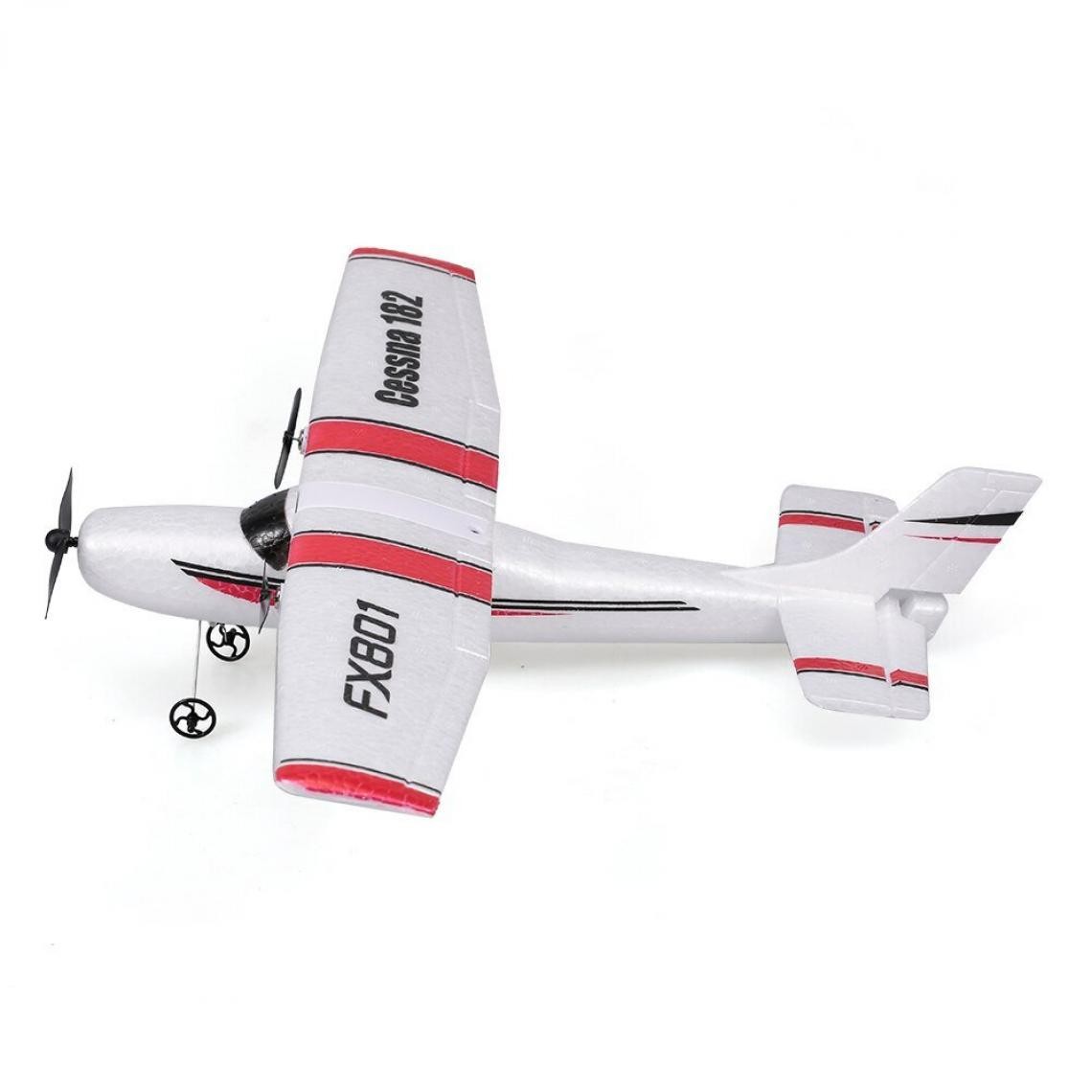 Universal - Avion FX801 Cessna 182 DIY RC Planar 2,4 GHz pour enfants | Avion RC (blanc) - Hélicoptères RC