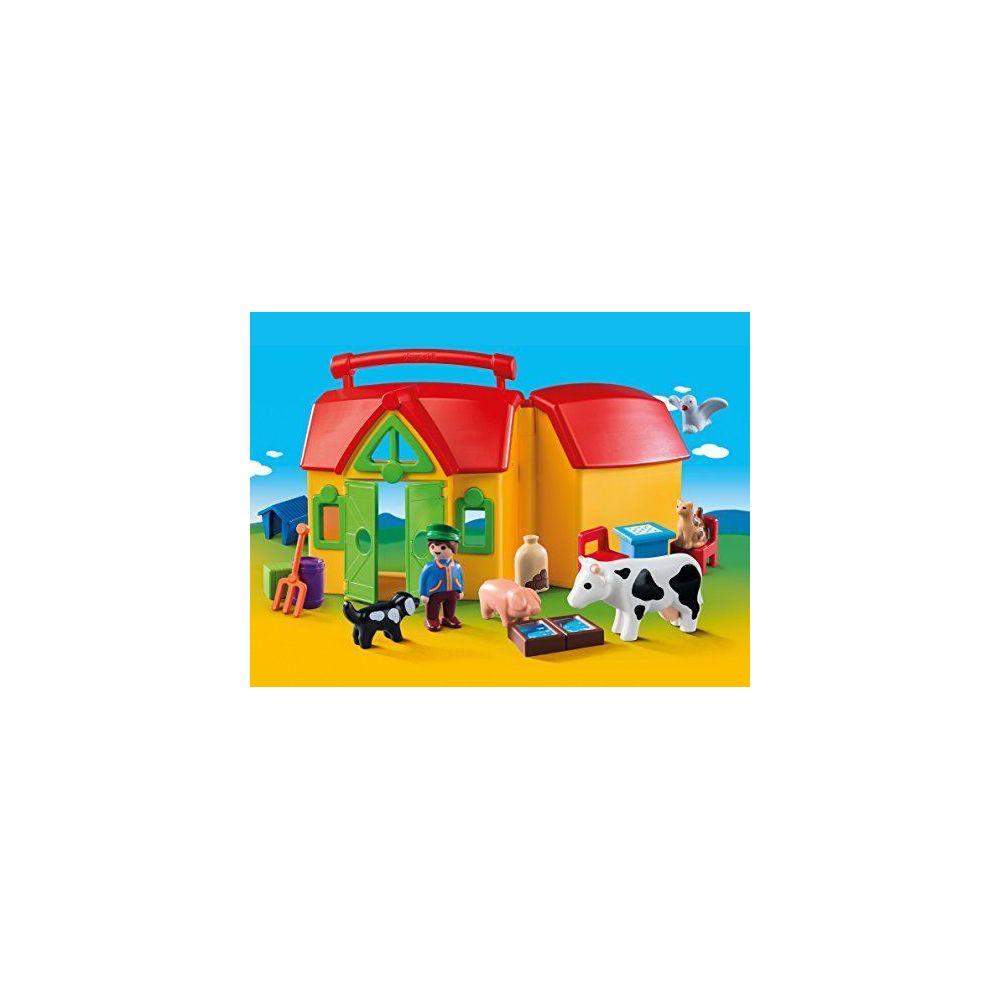 Playmobil - Playmobil 1.2.3. - 6962 - Ferme transportable avec animaux - Playmobil