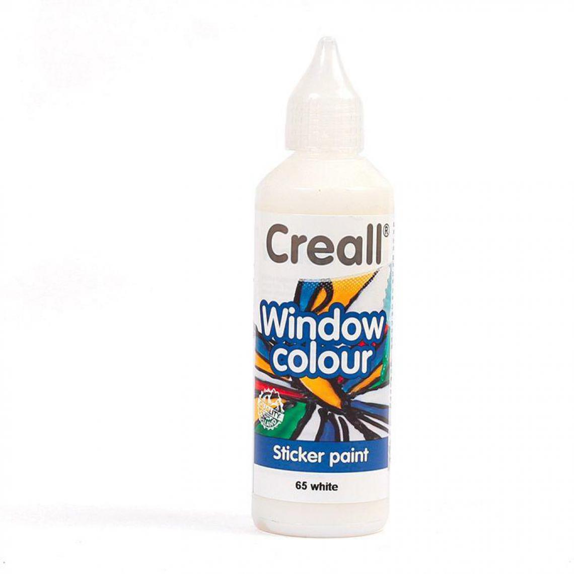 Graines Creatives - Peinture repositionnable pour vitres Creall Glass 80 ml - blanc - Dessin et peinture