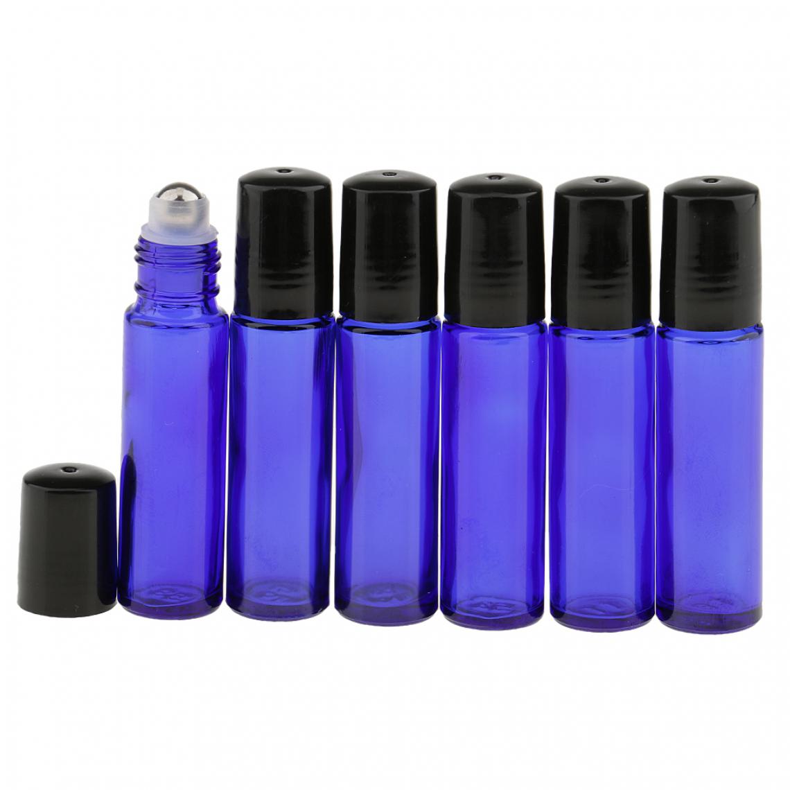 marque generique - 6 pièces 10 ml de rouleau de verre vide sur bouteilles pour parfum essentiel rose rouge - Maquillage et coiffure