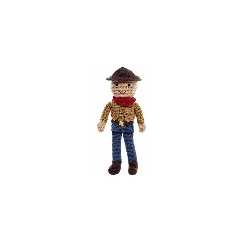 Pebble - Pebble | Handmade Cowboy Doll | Crochet Toy | Fair Trade | Pretend Play | Kids Toy | Western | Nursery | Machine Washable - Poupées