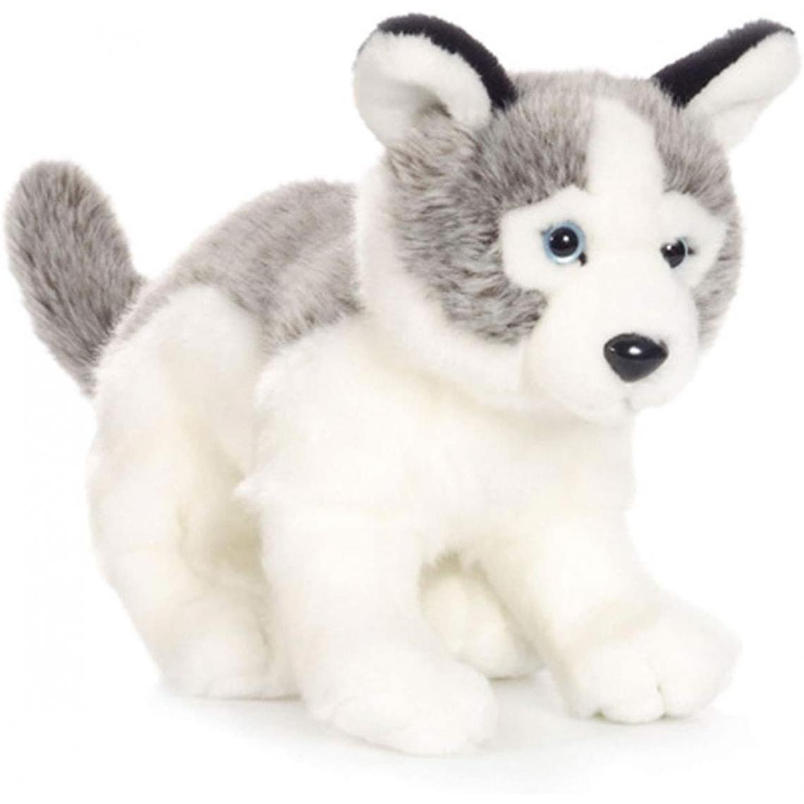 Wwf - peluche Chien Husky de 23 cm gris blanc - Animaux
