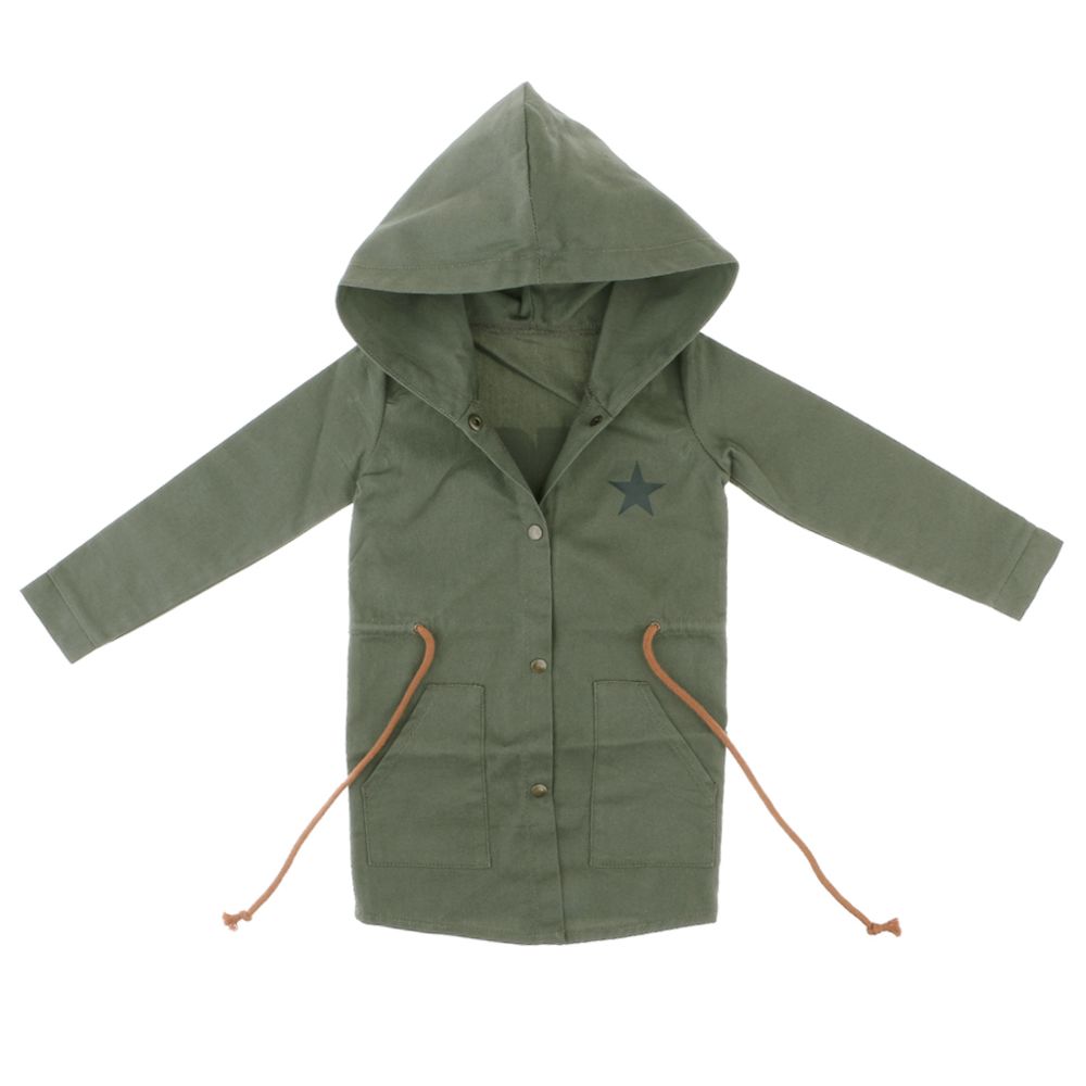 marque generique - 70cm mâle bjd armée vert trench à capuche outwear pour 1/3 sd vêtements - Poupons