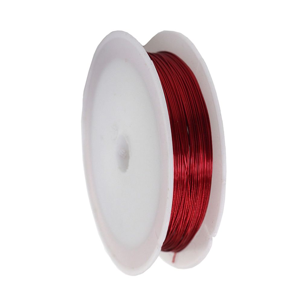 marque generique - Métal Artisanat Wire Fer bricolage bijoux en fil pour l'artisanat perlage bijoux fabrication rouge - Perles
