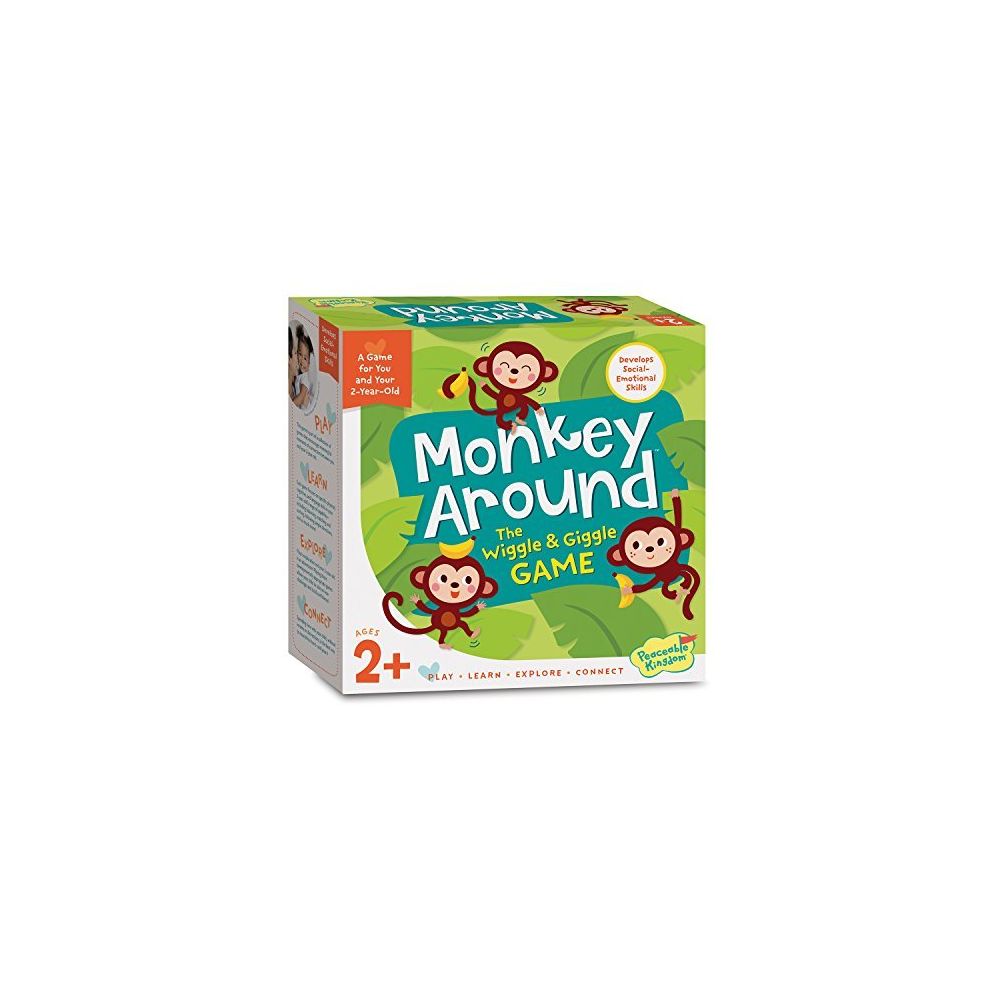 Peaceable Kingdom - Peaceable Kingdom Monkey Around - The Wiggle & Giggle Game of Movement for 2-Year-Olds - Jeux de cartes