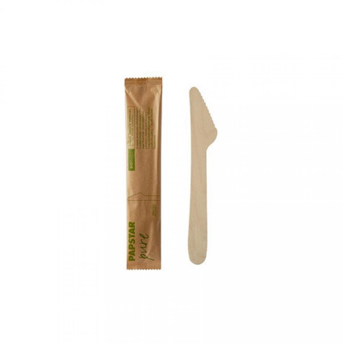 PAPSTAR - PAPSTAR Couteau en bois 'pure', longueur: 165 mm, par 50 () - Cuisine et ménage
