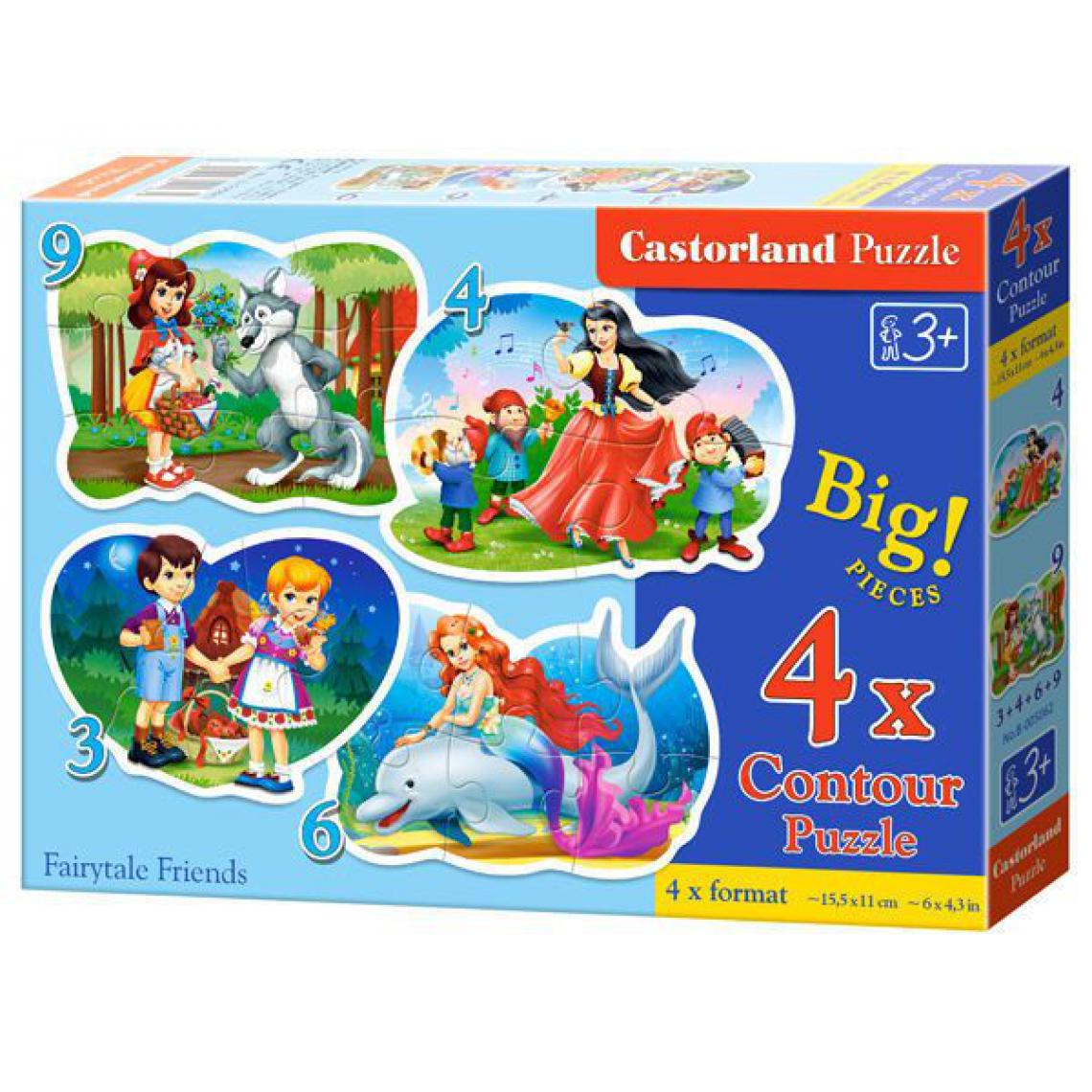 Castorland - Fairytale Friends,4xPuzzle 3+4+6+9 Teile - Castorland - Accessoires et pièces