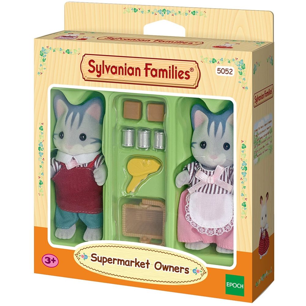 Sylvanian Families - Chats Gris Commerçants Sylvanian - 5052 - Mini-poupées