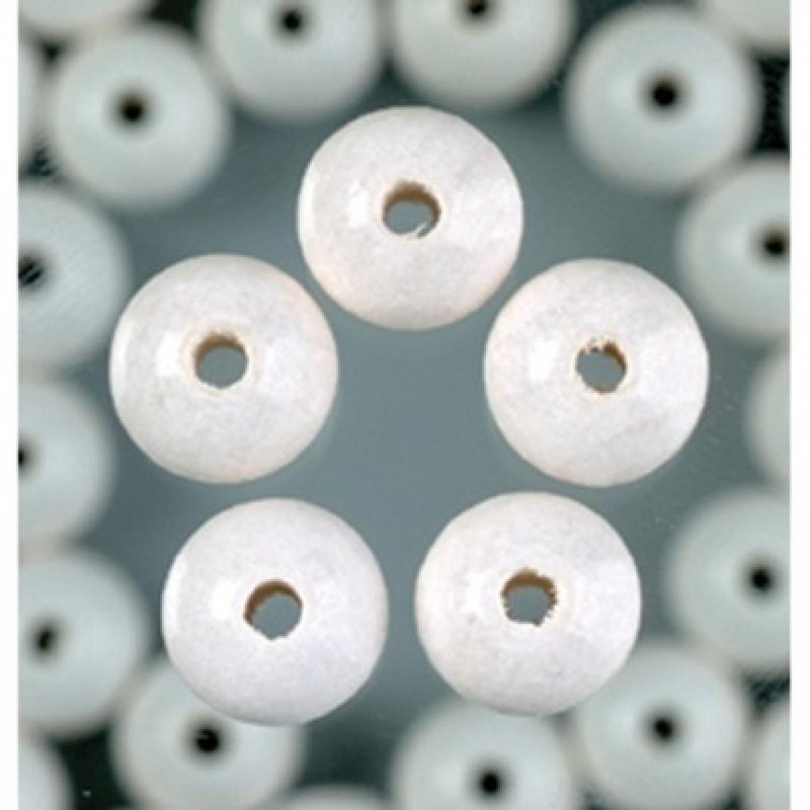 efco - Lot de 53 Perles en bois de diamètre 10 mm, diam. de perçage 2,5 mm - Briques et blocs