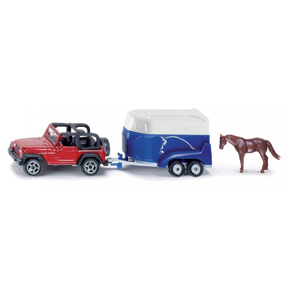 SIKU - Jeep avec remorque à chevaux - Voitures