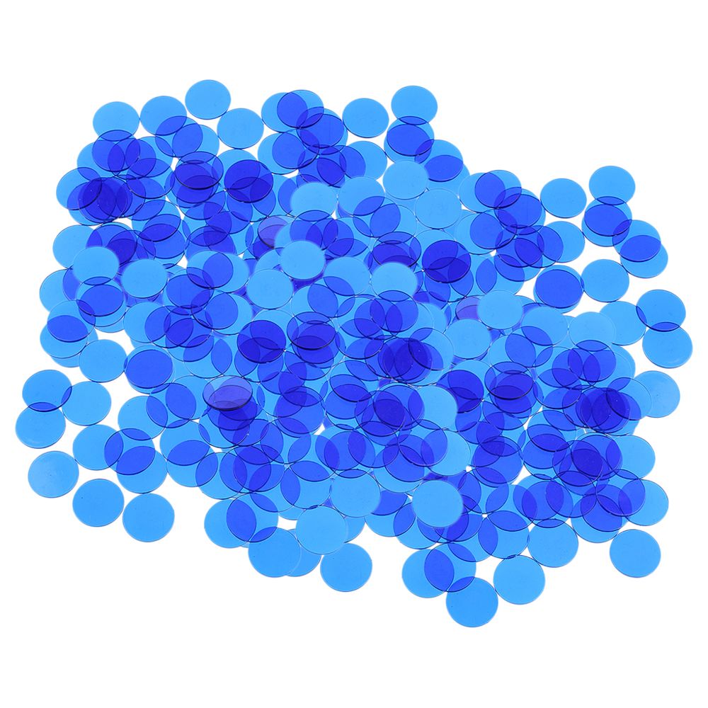 marque generique - 400x Jeu De Bingo Professionnel Compteurs De Couleur Transparents Marqueur En Plastique Bleu - Les grands classiques