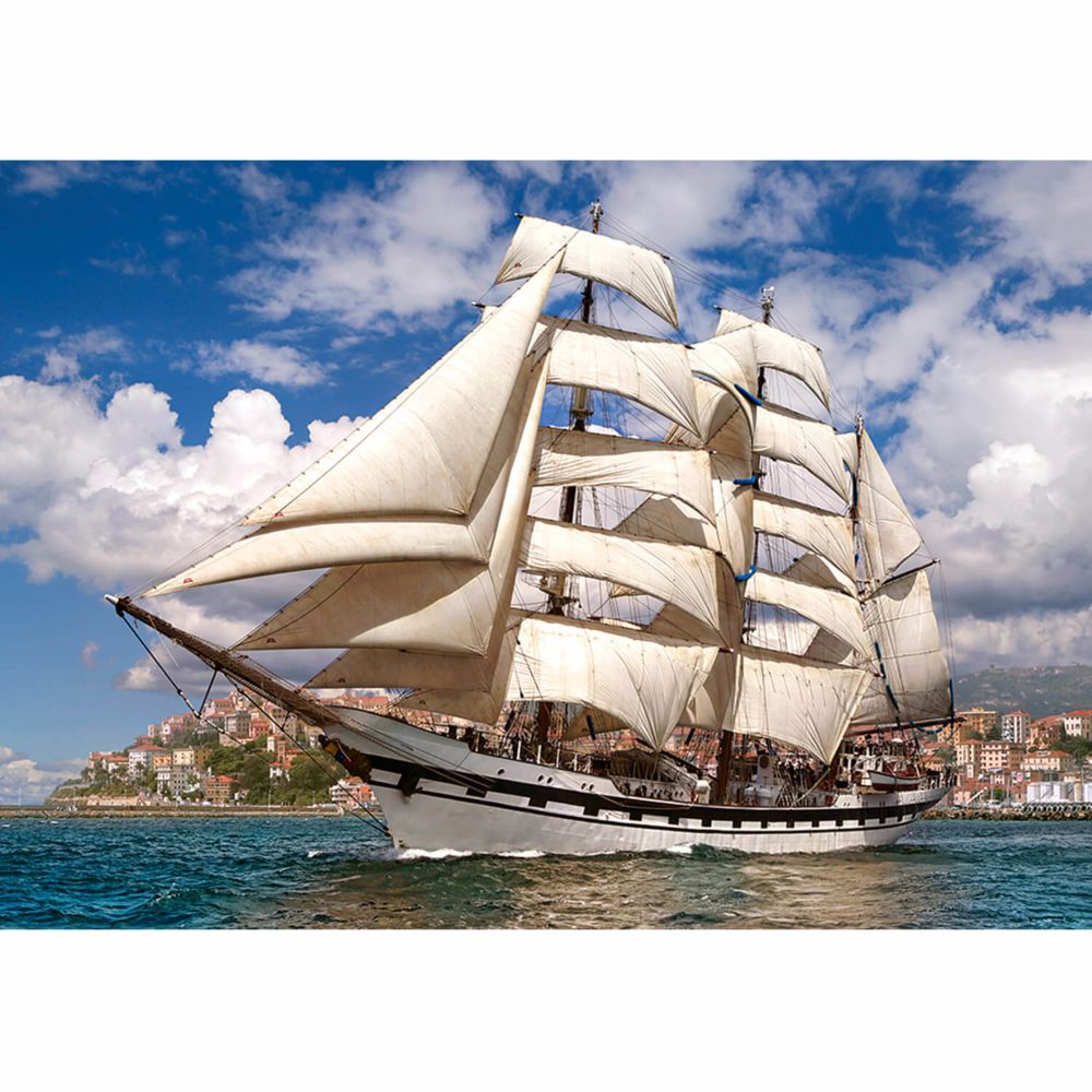 Castorland - Puzzle 500 pièces : Grand voilier quittant le port - Animaux