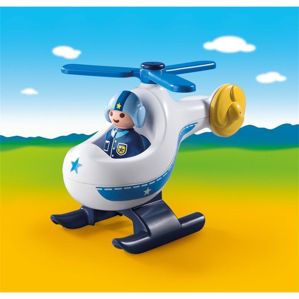 Playmobil - 9383 Playmobil Hélicoptère de police 1218 - Playmobil