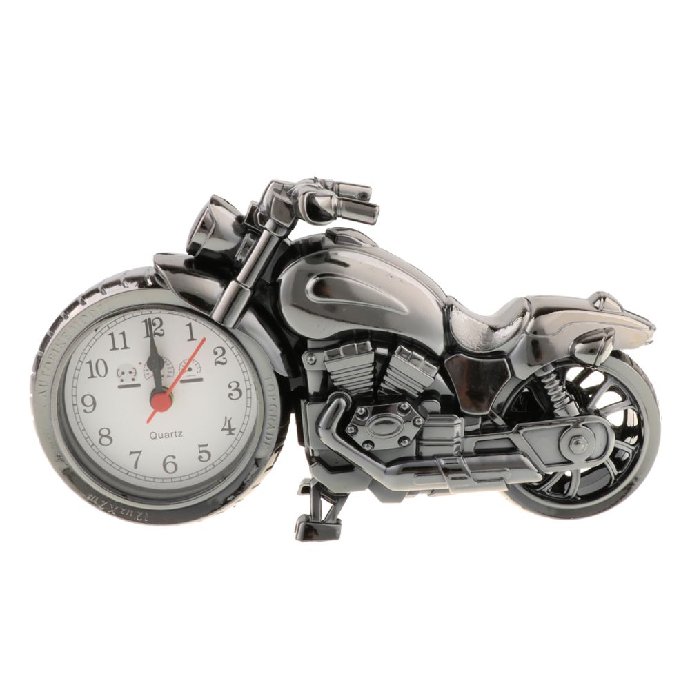 marque generique - Horloge moto rétro sculpture moto modèle art artisanat décor argent A - Motos