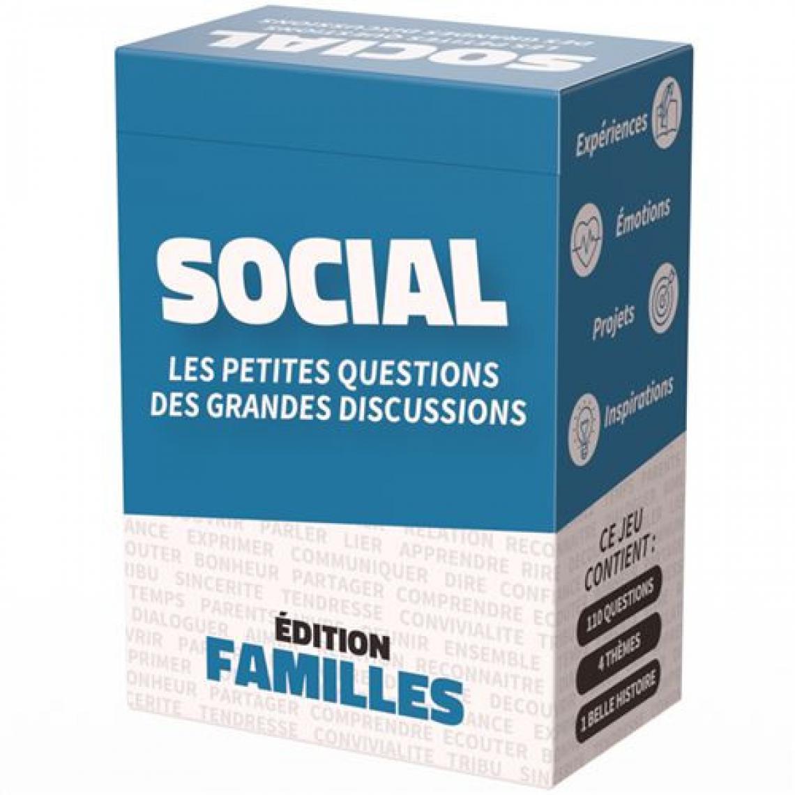 Cartamundi - Jeu de cartes SOCIAL Familles Les Petites Questions des Grandes Discussions - Jeux d'adresse