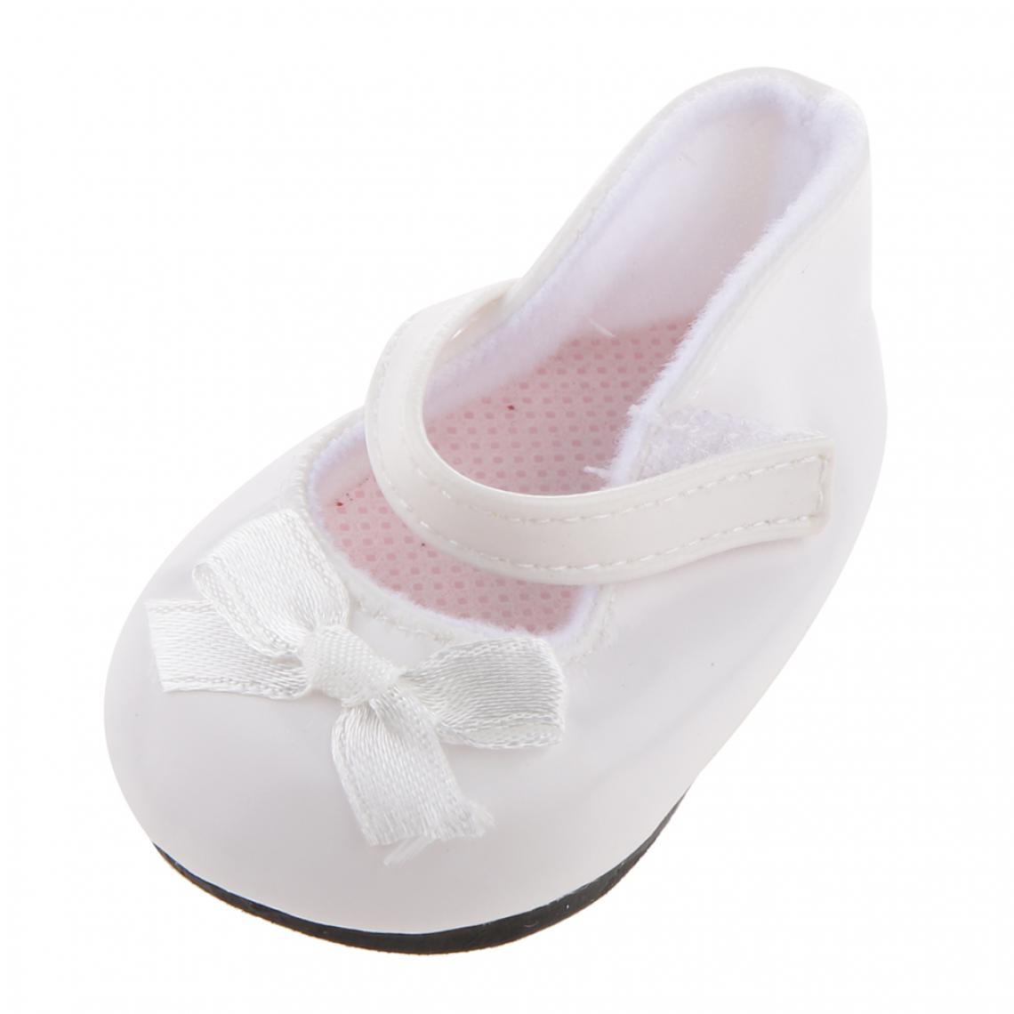 marque generique - 1 Paire Chaussures pr Poupée Fille Américaine 18 inch - Couleur de Blanc - Maisons de poupées