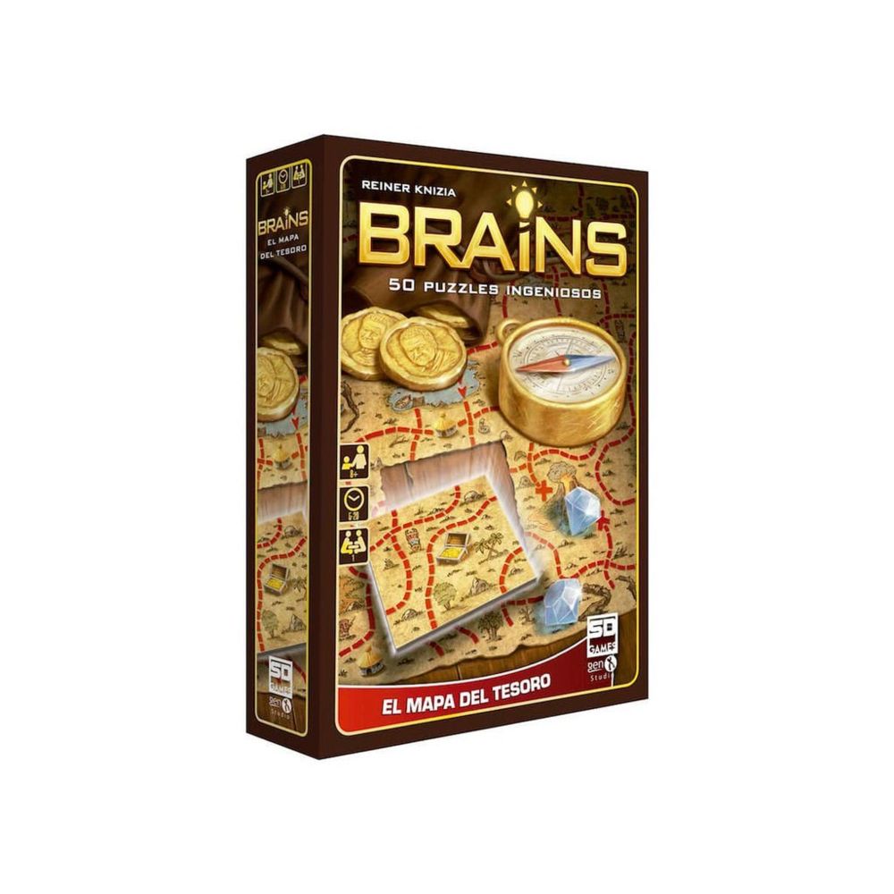 marque generique - SD GAMES - BRAINS Treasure Map Jeu de société - Les grands classiques