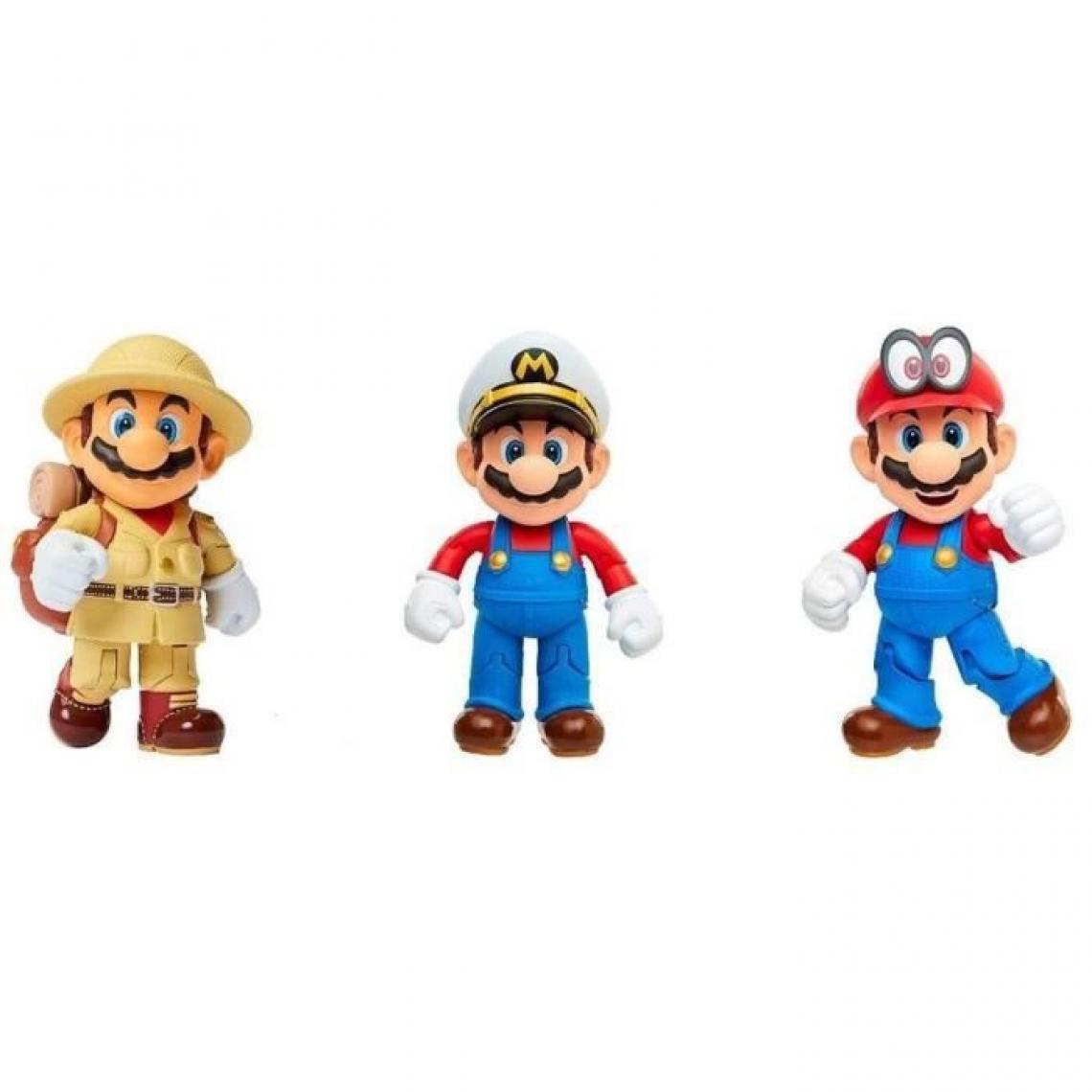 Jakks Pacific - Pack de 3 Figurines - JAKKS PACIFIC - Super Mario Bros : Mario - 10 cm - Mangas