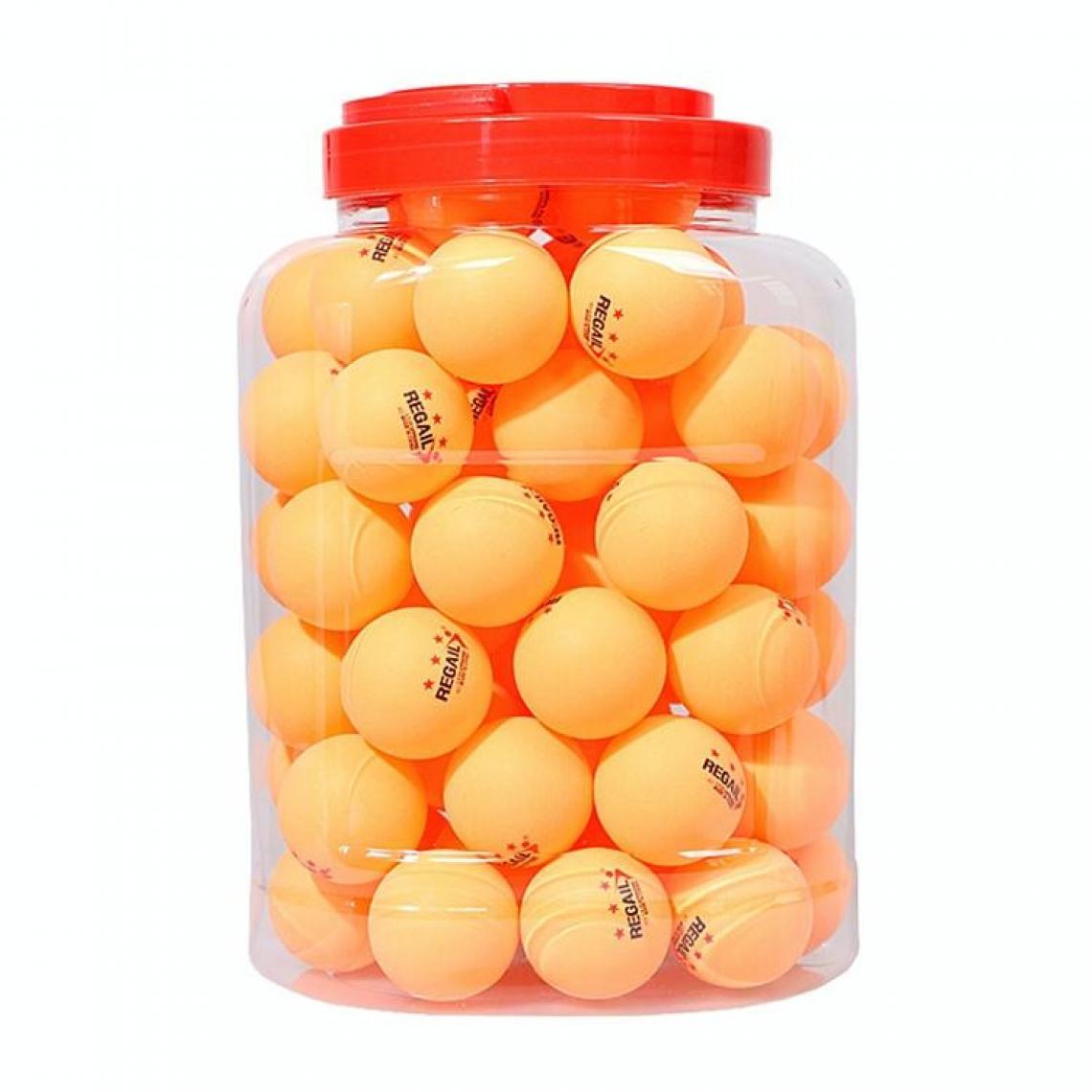Wewoo - REGAIL 60 PCS Barrel Celluloid Ballon d'entraînement de tennis de table jaune - Jeux de balles