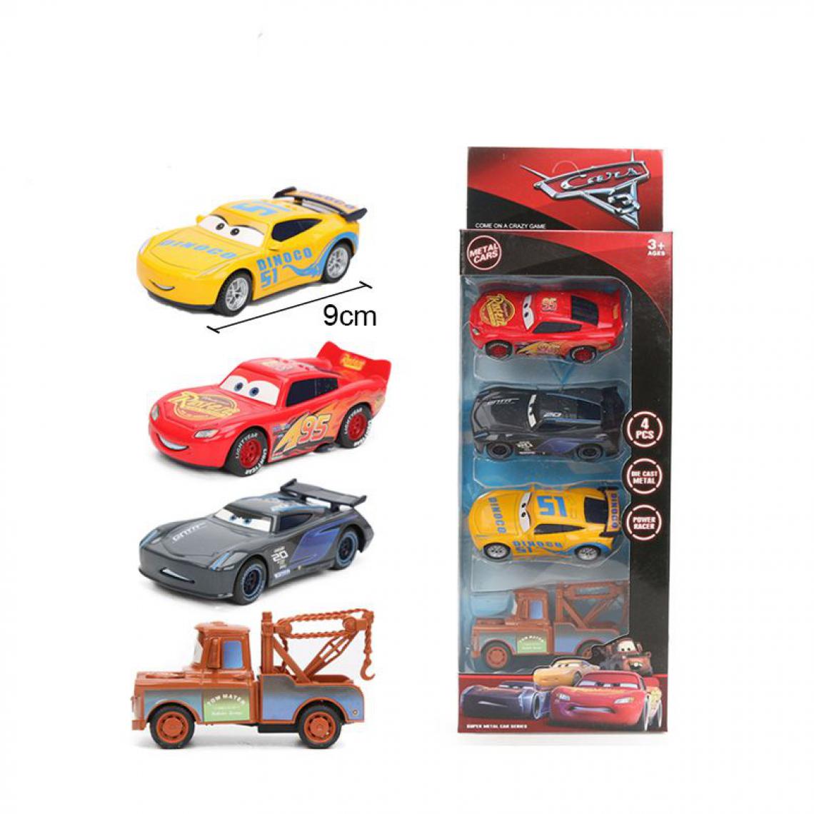 Generic - Set de 4 Pièces véhicule Pixar Mack  4* 7.5 cm / Rouge  - Voitures