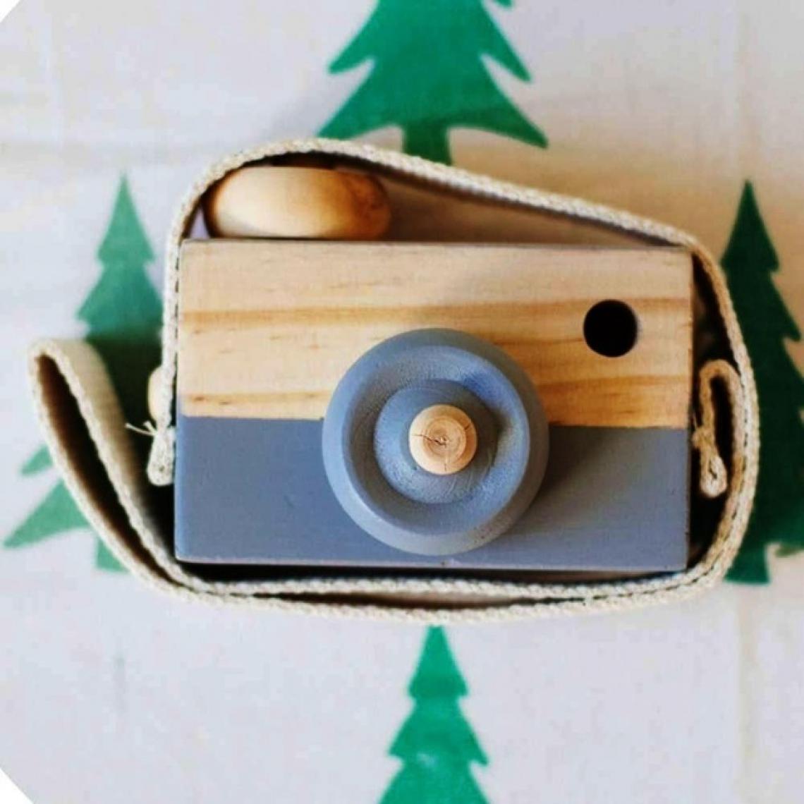 Wewoo - Caméra en bois à suspendre nordique pour enfants gris - Jeux éducatifs