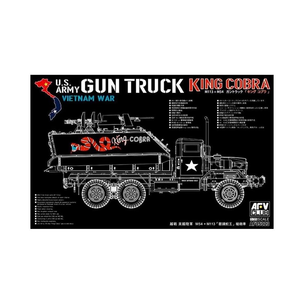 Afv Club - Maquette Camion Us Army Gun Truck ""king Cobra"" - Camions
