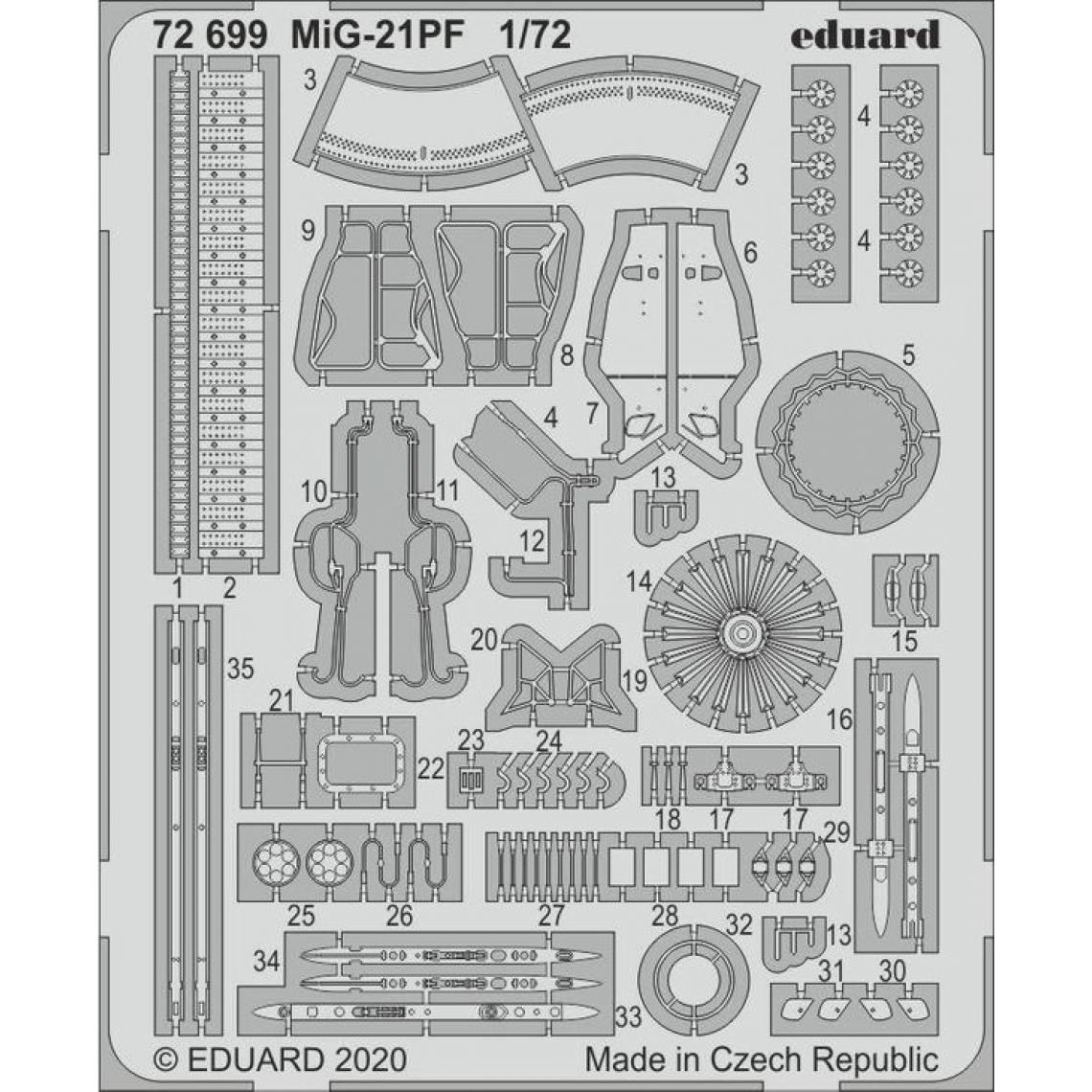 Eduard - MiG-21PF for Eduard - 1:72e - Eduard Accessories - Accessoires et pièces