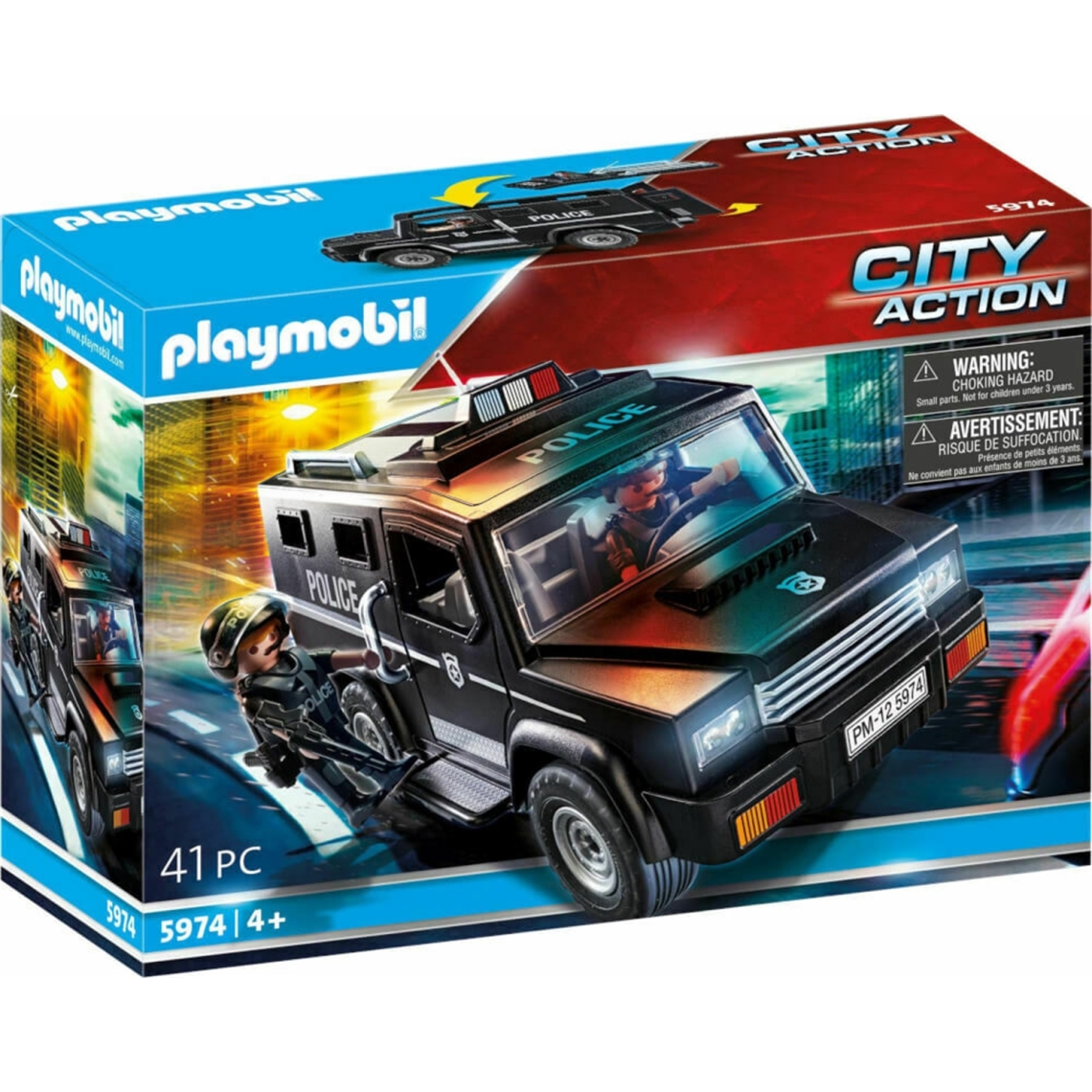 Playmobil - PLAYMOBIL 5974 - City Action - Forces spéciales de police et fourgon - Playmobil