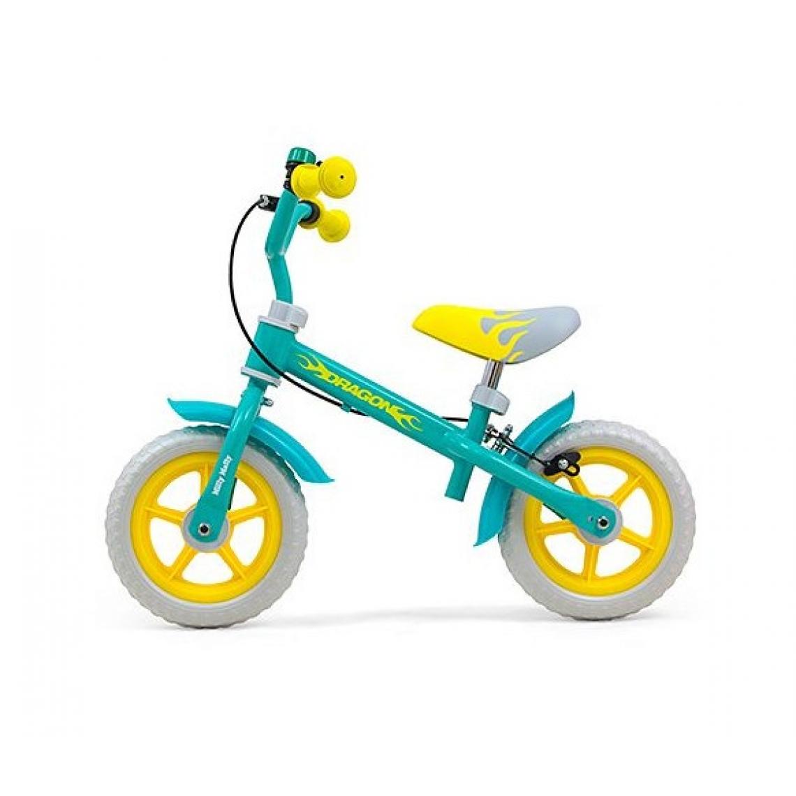 Milly Mally - Balance Bike Dragon avec frein menthe - Tricycle
