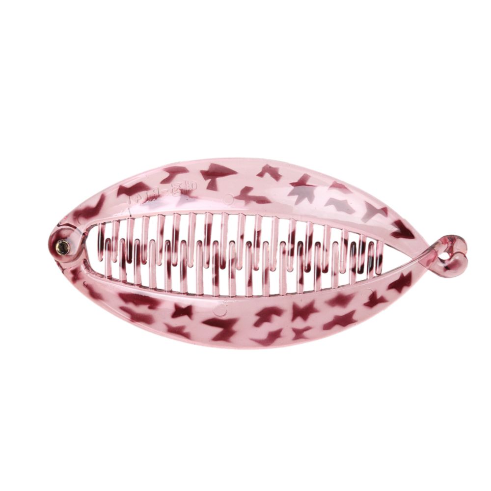 marque generique - Griffe de Cheveux Queue de Poisson Peigne Clip Barrette Accessoire Claret Leopard Spot - Perles