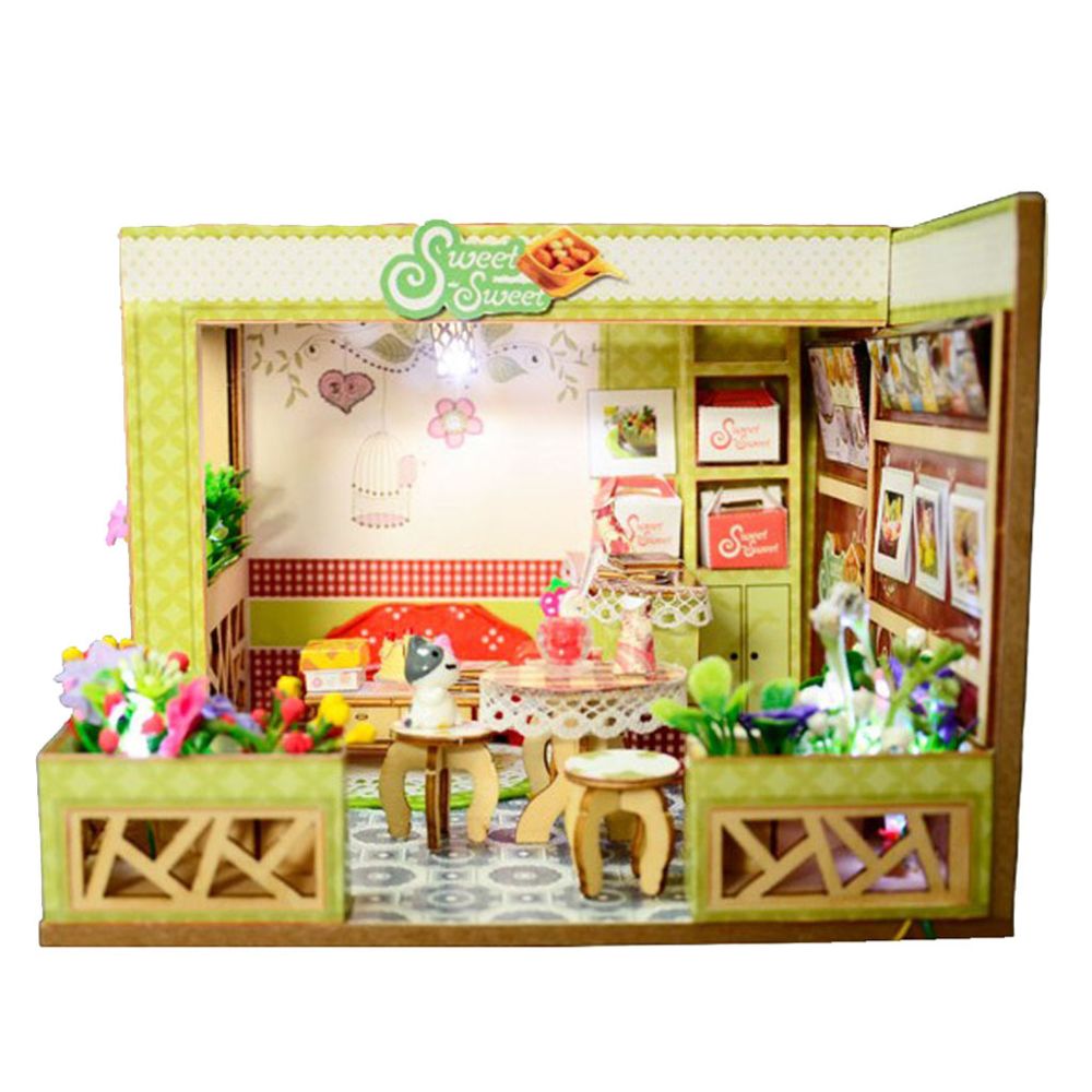 marque generique - maison de poupées en bois miniature fabriqué diy - Poupées