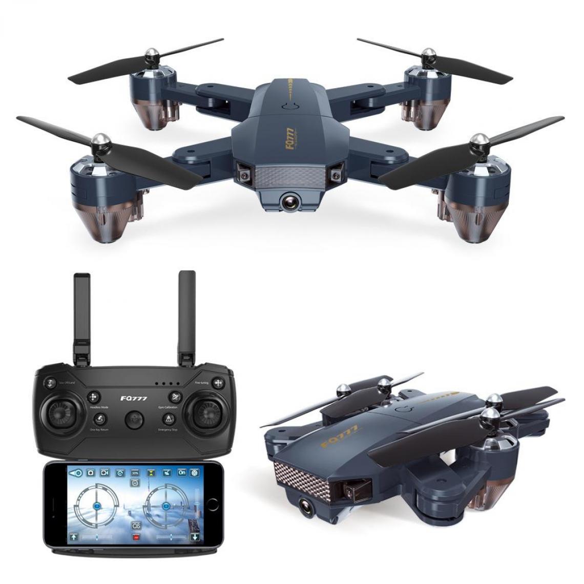 Universal - RC Drone FQ777 FQ35 WiFi FPV With 480P HD Camera(Le noir) - Hélicoptères RC