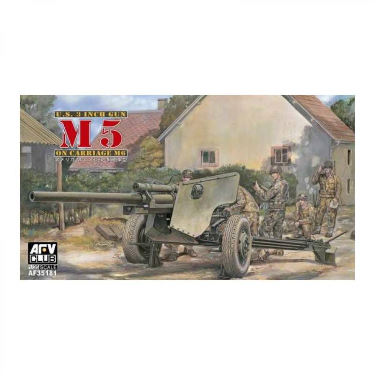 Afv Club - Maquette Véhicule U.s. 3 Inch Howitzer M5 On Carriage M6 - Voitures