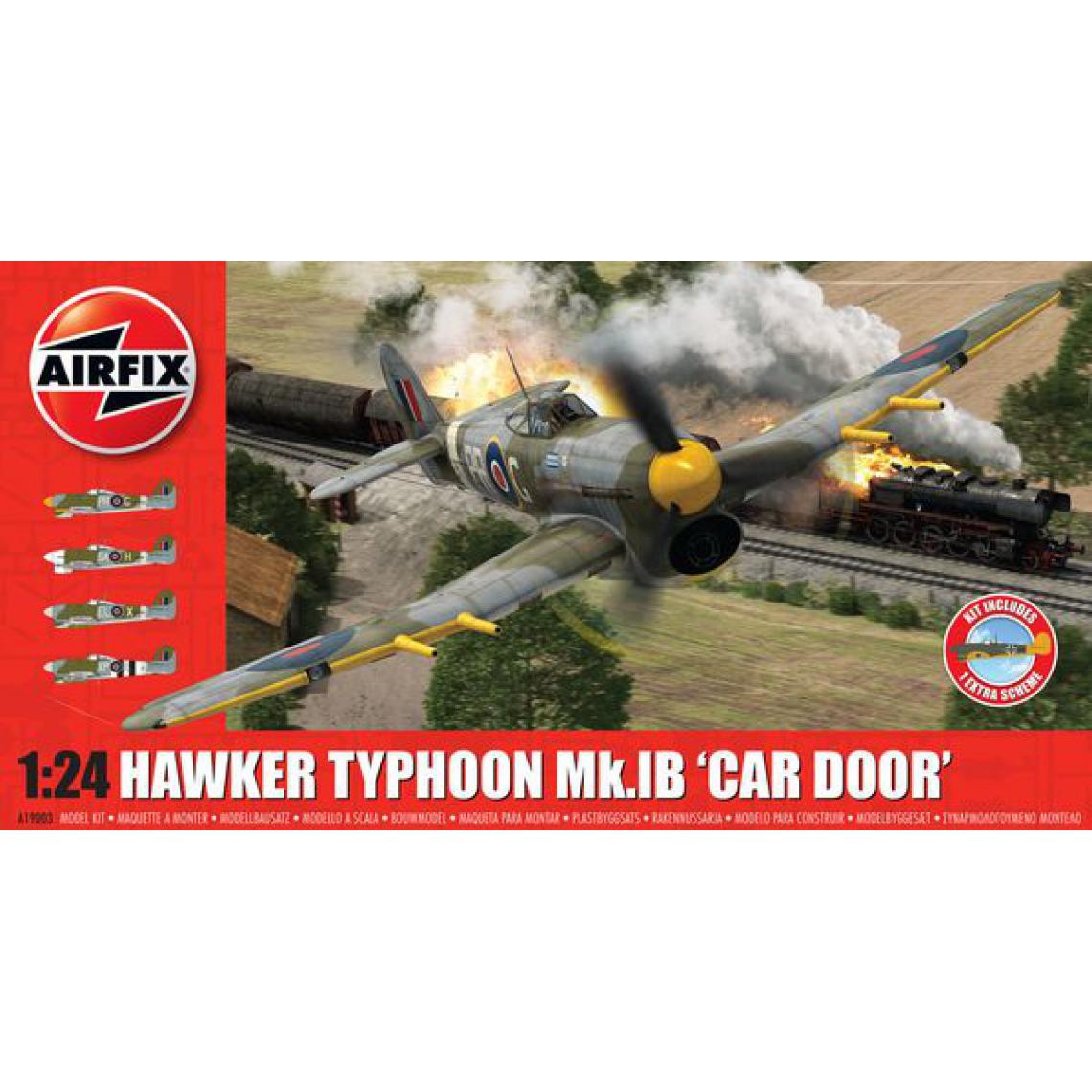 Airfix - Hawker Typhoon 1B-Car Door (plus extra Luftwaffe scheme)- 1:24e - Airfix - Avions RC