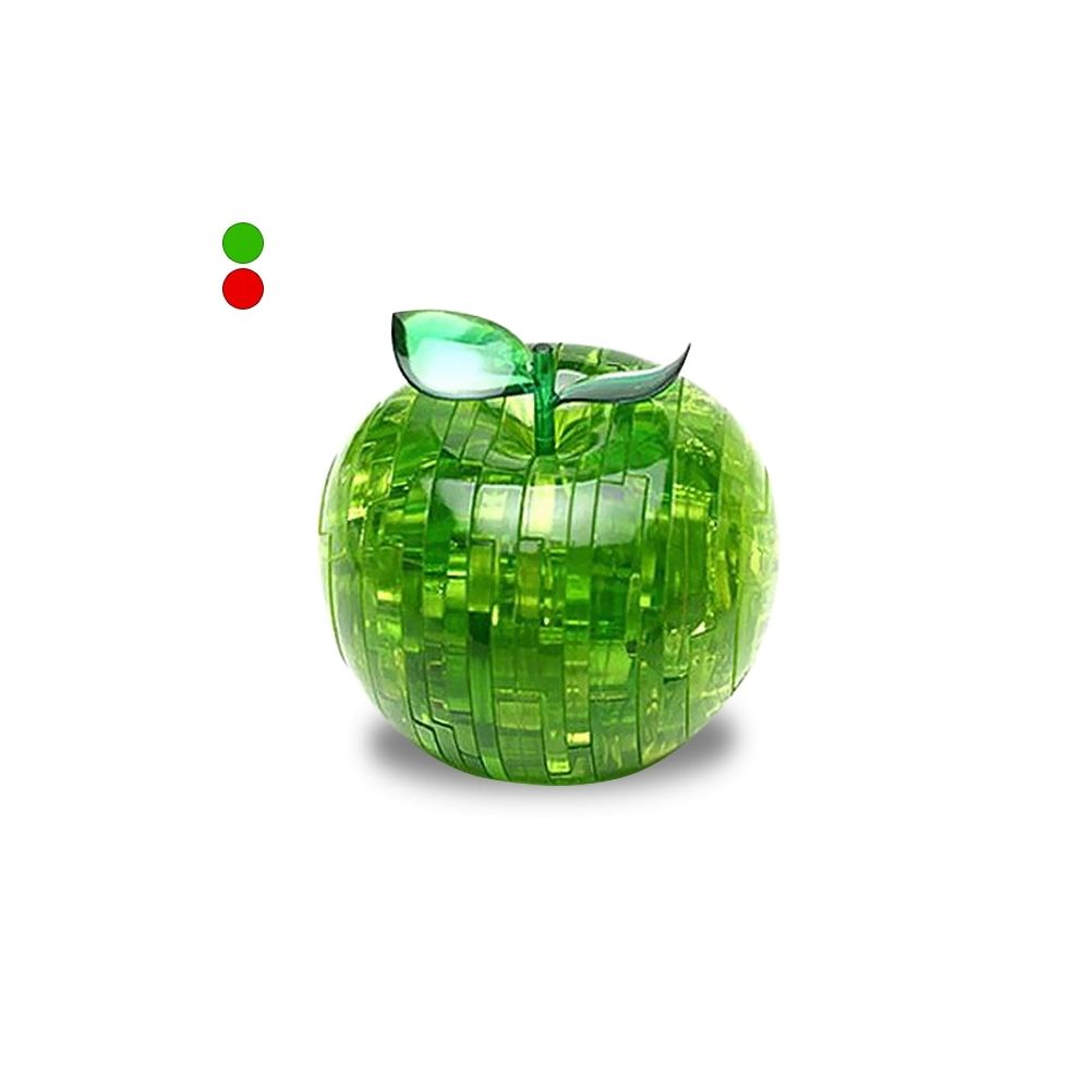 Totalcadeau - Puzzle 3D effet crystal en forme de pomme rouge - Animaux