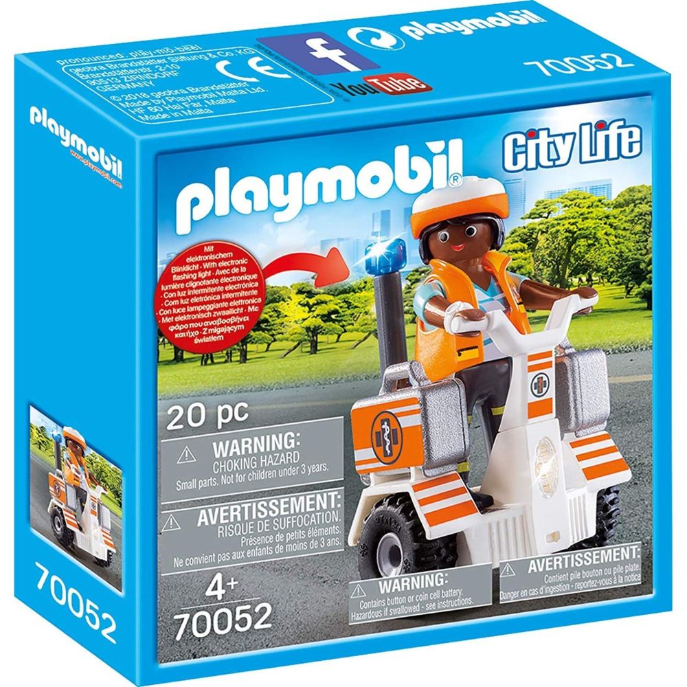Playmobil - 70052 Secouriste et gyropode, Playmobil City Life - Playmobil