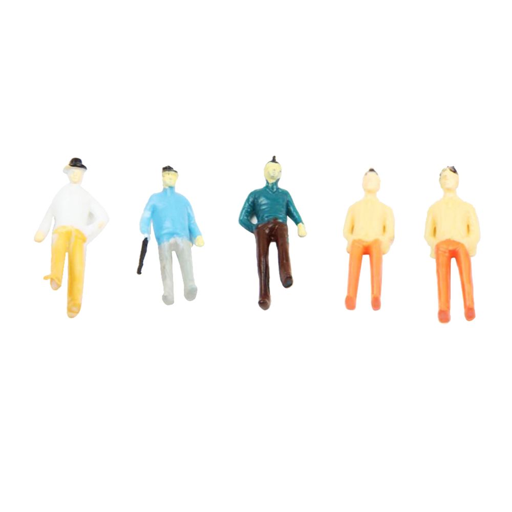 marque generique - 5 pièces peintes couleur modèle personnes miniature figure train mise en scène 55 cm - Accessoires maquettes
