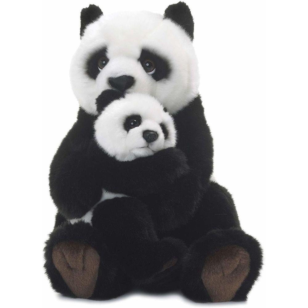 Wwf - Wwf - 15183008 - Peluche - Maman Panda avec Bébé - 28 cm - Animaux