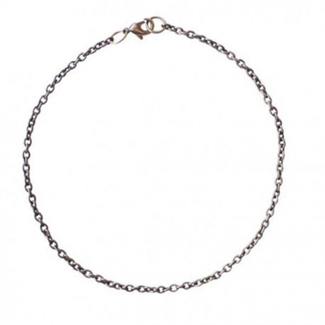 Graines Creatives - Chaîne de bracelet argenté - 20 cm x 2 mm - Perles