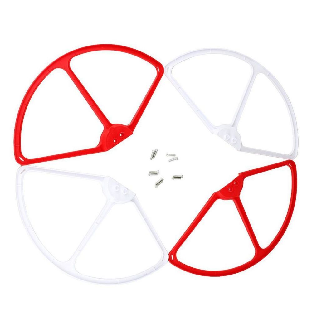 marque generique - 4 Pièces RC Drone Hélice Lame Gardes Cadre Pour Cheerson CX20 Rouge Blanc - Accessoires et pièces