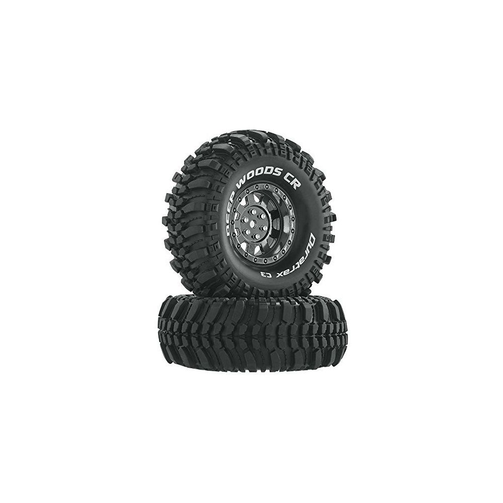 Duratrax - Duratrax Deep Woods RC Rock Crawler Tires with Foam Inserts C3 Super Soft Compound High Traction 19 Black Chrome (Set of 2) - Accessoires et pièces